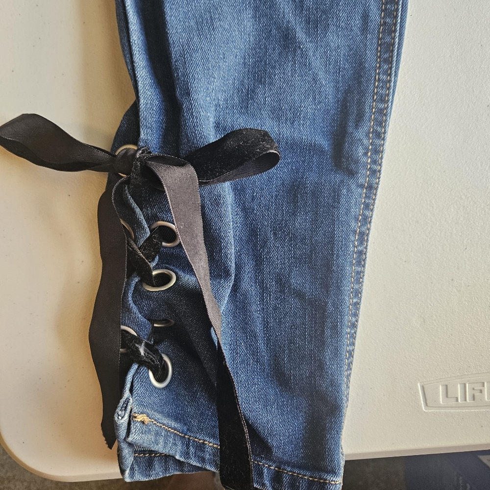 Est. 1946 Denim Women's Size 16 Blue Jeans With Ankle Lace Up - Picture 6 of 11